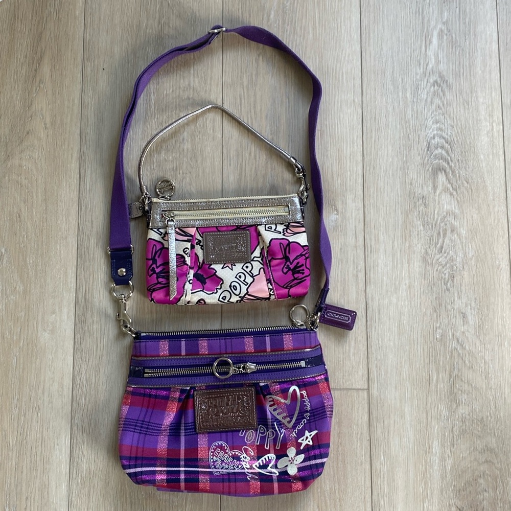 Coach Poppy crossbody/small purse set